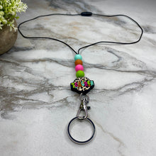 Load image into Gallery viewer, Break-Away Necklace Lanyard with Keychain Clasp - Silicone Bead - Teacher
