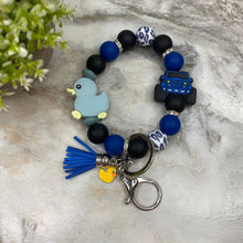 Load image into Gallery viewer, Silicone Bracelet Keychain - Duck Duck Jeep - Large Duck - Blue
