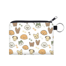 Load image into Gallery viewer, Mini Pouch - Dog, Paw Prints &amp; Dog Faces
