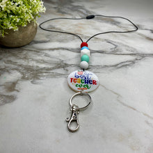 Load image into Gallery viewer, Break-Away Necklace Lanyard with Keychain Clasp - Silicone Bead - Teacher
