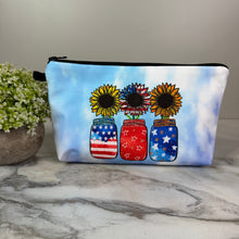 Load image into Gallery viewer, Pouch - Americana, Sunflower Mason Jar
