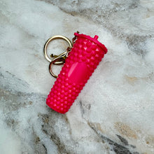 Load image into Gallery viewer, Keychain - Studded Tumbler - Pink Matte
