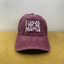 Load image into Gallery viewer, Hat - Paw Print - Burgundy Fur Mama
