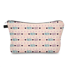 Load image into Gallery viewer, Pouch - Religion, Faith Hope Love Pink
