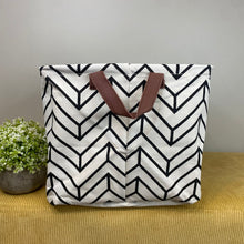 Load image into Gallery viewer, Pop Up Canvas Basket - Chevron
