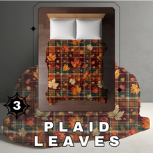 Load image into Gallery viewer, Blanket Halloween #3 - Plaid Leaves - PREORDER ends 7/25
