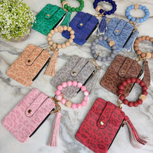 Load image into Gallery viewer, Bracelet Keychain &amp; Card Holder Wallet - Animal Print
