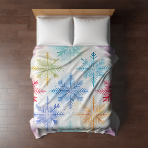 Blanket - Christmas - Snowflake on White