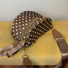 Load image into Gallery viewer, The Roni Nylon Crossbody - Chocolate Polkadot
