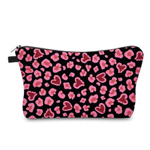 Load image into Gallery viewer, Pouch - Animal Print Heart on Black
