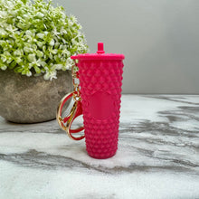 Load image into Gallery viewer, Keychain - Studded Tumbler - Pink Matte
