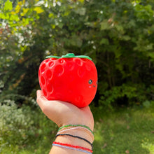 Load image into Gallery viewer, Squishy Toy - Jumbo Strawberry + Face
