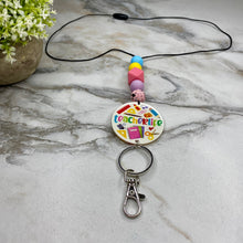 Load image into Gallery viewer, Break-Away Necklace Lanyard with Keychain Clasp - Silicone Bead - Teacher
