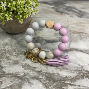 Silicone Bracelet Keychain - Lavender