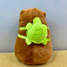 Load image into Gallery viewer, Plush Capybara Turtle Backpack Toy
