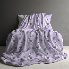 Load image into Gallery viewer, Blanket - Purple Llamas
