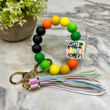 Load image into Gallery viewer, Silicone Bracelet Keychain - Coffee Teacher Powers
