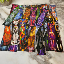 Load image into Gallery viewer, Bookmark - Cats Stained Glass Mix
