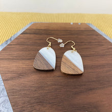 Load image into Gallery viewer, Dangle Earring - Wood &amp; Acrylic - Bell-Shaped
