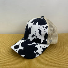 Load image into Gallery viewer, Hat - Ponytail - Black Cow
