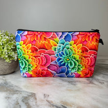 Load image into Gallery viewer, Pouch - Floral, Bright Colorful Embroidery Rainbow

