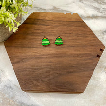 Load image into Gallery viewer, Wooden Stud Earrings - Christmas - Trees #5
