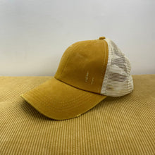 Load image into Gallery viewer, Hat - Criss Cross Ponytail - Mustard
