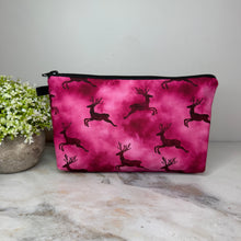 Load image into Gallery viewer, Pouch - Christmas - Reindeer Maroon
