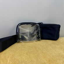 Load image into Gallery viewer, Nylon + Clear Wristlet Double Mini Wallet Set
