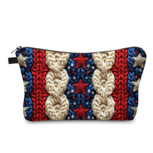 Load image into Gallery viewer, Pouch - Americana - Knit Red White Blue
