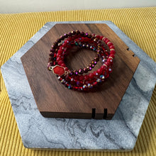 Load image into Gallery viewer, Bracelet Pack - Druzy Bead - Deep Red

