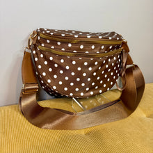 Load image into Gallery viewer, The Roni Nylon Crossbody - Chocolate Polkadot
