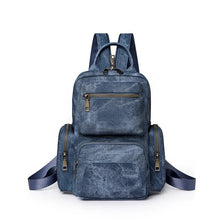 Load image into Gallery viewer, Sydney Denim 2-in-1 Sling + Backpack - Blue
