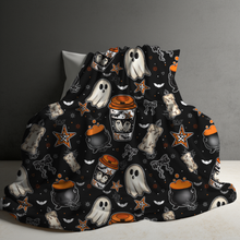 Load image into Gallery viewer, Blanket Halloween #23 - Orange Ghost Coffee - PREORDER ends 7/25
