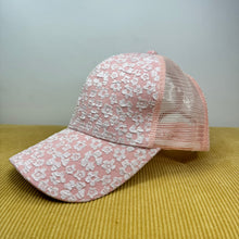 Load image into Gallery viewer, Hat - Light Pink Floral Snapback
