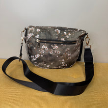 Load image into Gallery viewer, The Roni Nylon Crossbody - Grey Cherry Blossom

