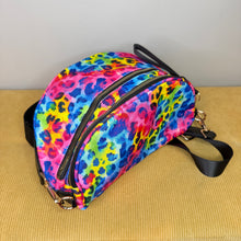 Load image into Gallery viewer, The Roni Nylon Crossbody - Bright Rainbow Animal Print
