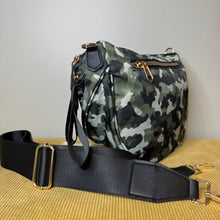 Load image into Gallery viewer, The Roni Nylon Crossbody - Green Camo

