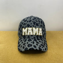 Load image into Gallery viewer, Hat - Mama Designs - Grey Blue Leopard
