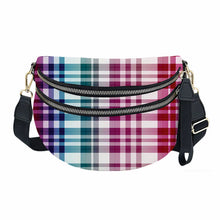 Load image into Gallery viewer, The Roni Nylon Crossbody - Plaid Ombre White
