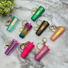 Load image into Gallery viewer, Keychain - Studded Tumbler - Pink + Lavender Mermaid
