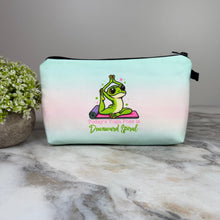 Load image into Gallery viewer, Pouch - Humor, Yoga Downward Spiral Frog
