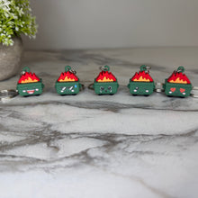 Load image into Gallery viewer, Keychain Figurine - Dumpster Fire Cute Faces
