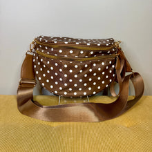 Load image into Gallery viewer, The Roni Nylon Crossbody - Chocolate Polkadot
