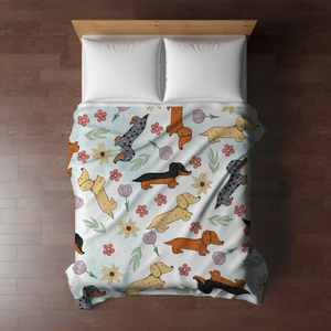 Blanket - Floral Dogs - PREORDER