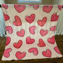 Load image into Gallery viewer, Blanket - Heart Speckle Pink
