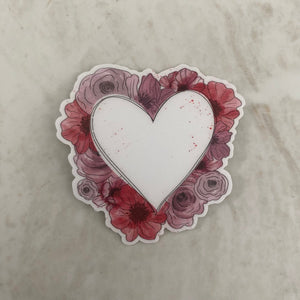 Vinyl Sticker - Love - Floral Heart