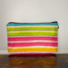 Load image into Gallery viewer, Pouch - Neon Knit Stripes
