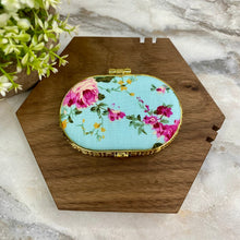 Load image into Gallery viewer, Compact Mirror - Blue Floral (by shape)
