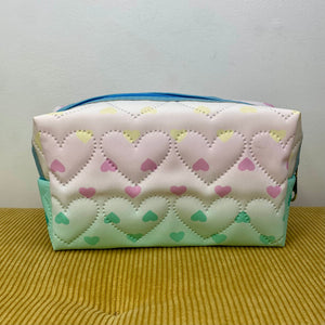 Stand Up Rectangle Zip Bag - Hearts